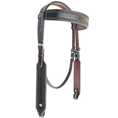 BAR H EQUINE American Leather Horse Saddle Tack Headstall | Browband Western for Horses