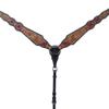 BAR H EQUINE American Leather Horse Saddle Tack Breast Collar Tropical Turquoise Curved Collection view 1