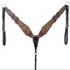 BAR H EQUINE American Leather Horse Saddle Tack Breast Collar Tropical Turquoise Curved Collection view 2
