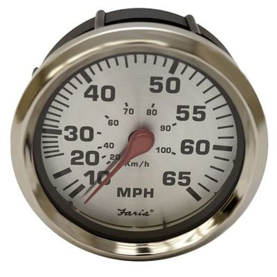 Faria Boat Speedometer SEK639A | Spun Silver 3 1/4 Inch