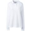 Lands' End School Uniform Kids Long Sleeve Interlock Polo Shirt Small White view 3