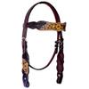 BAR H EQUINE Horse Leather Headstall | Western for Horses Stainless Steel Buckle