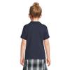 Lands' End School Uniform Girls Short Sleeve Feminine Fit Interlock Polo Shirt Small Classic Navy view 2