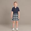 Lands' End School Uniform Girls Short Sleeve Feminine Fit Interlock Polo Shirt Small Classic Navy view 4