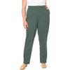 Woman Within Plus Size Petite Straight-Leg Stretch Ponte-Knit Pull-On Pants - 36 WP, Pine view 1