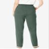 Woman Within Plus Size Petite Straight-Leg Stretch Ponte-Knit Pull-On Pants - 36 WP, Pine view 2