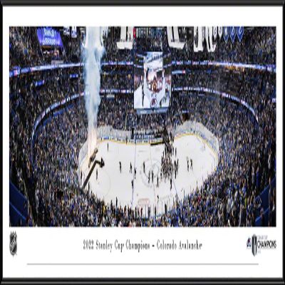 Colorado Avalanche, 2022 Stanley Cup Champions - 40.25x13.75-inch NHL Standard Framed Print by Blakeway Panoramas