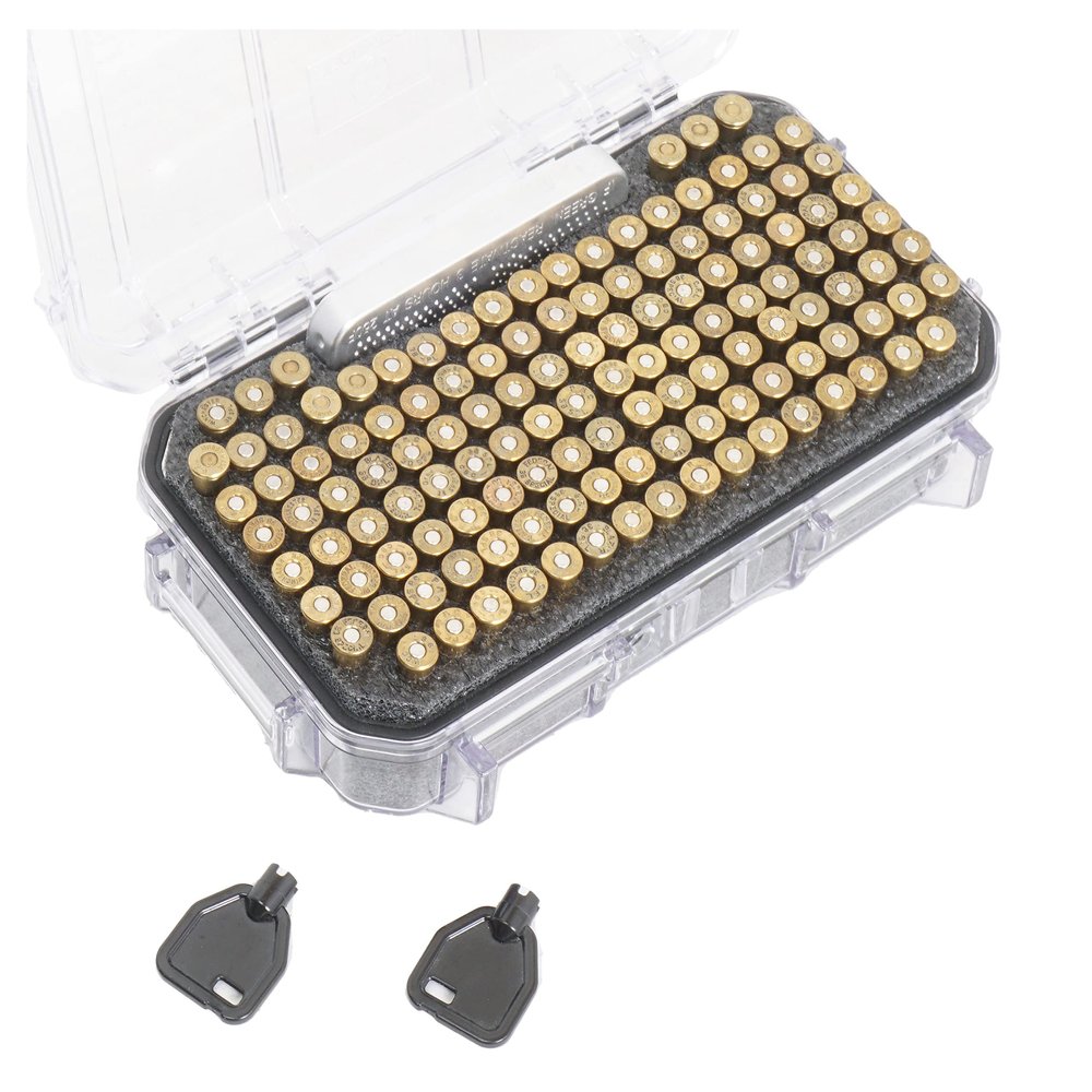Case Club x130 .38 Special or .357 Magnum Long Term Storage Case with Silica Gel Dessicant, Lockable