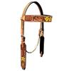 BAR H EQUINE Horse Leather Headstall | Western for Horses Stainless Steel Buckle