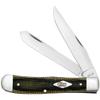 Case XX WR POCKET KNIFE TRAPPER - SMOOTH BLACK/GREEN/NATURAL CANVAS MICARTA, ITEM 23470, LENGTH CLOSED 4 1/8 INCH (10254 SS) view 1