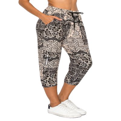 ALWAYS Women's Capri Jogger Pants - High Waisted Soft Zipper Casual Sweat Pants 928 S