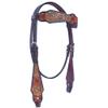 BAR H EQUINE American Leather Horse Saddle Tack Headstall | Browband Western for Horses