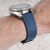 StrapHabit Quick Release Rubber Watch Strap Band FKM 20mm 22mm (20mm, Blue) view 4
