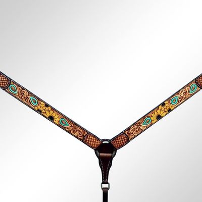 BAR H EQUINE Horse Leather Breast Collar