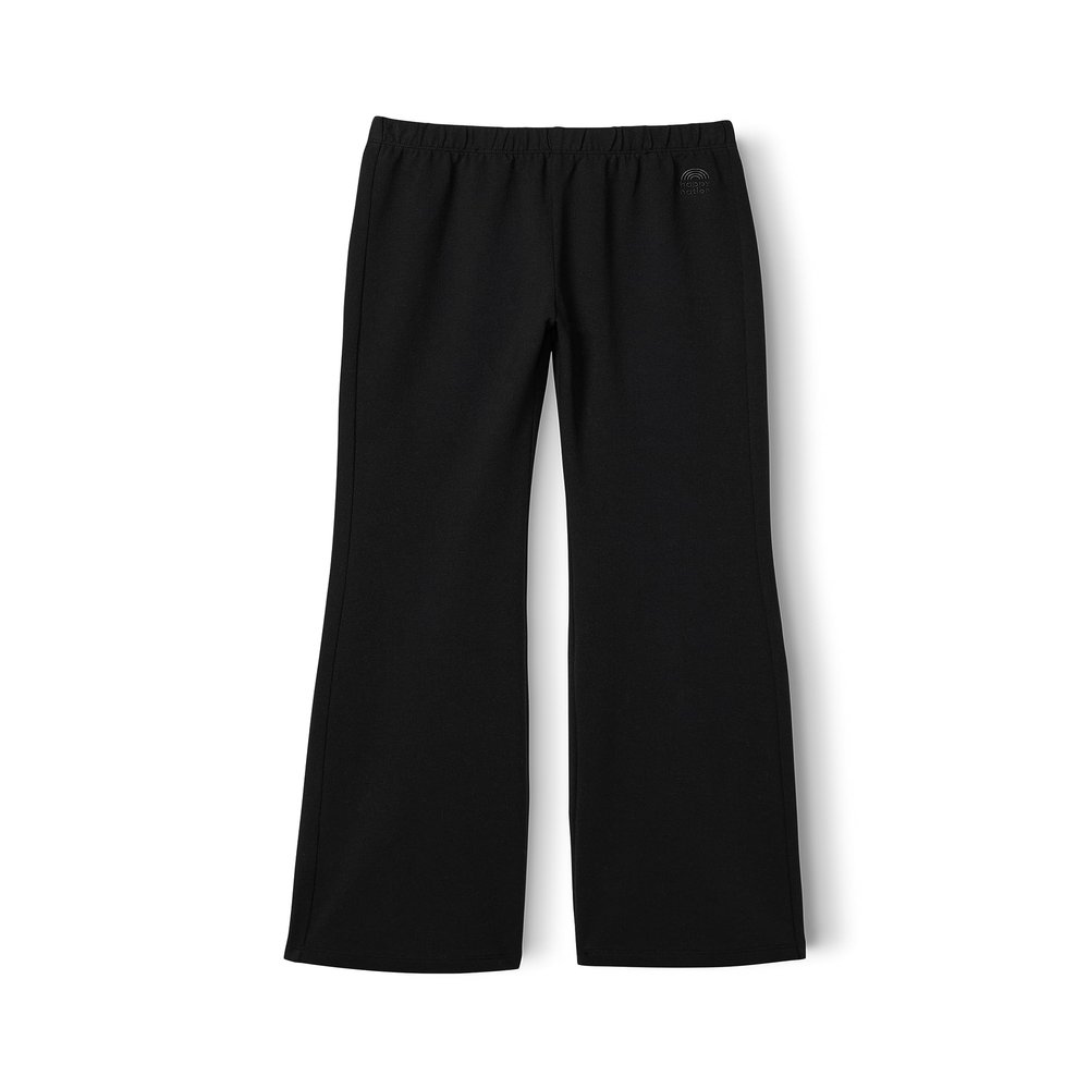 Happy Nation Cotton Flare Pants, Pure Black, Large