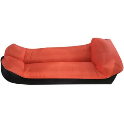 Inflatable Lounger Chair Outdoor Portable Music Festival Air Sofa with Headrest, Camping Beach Extended Comfort Inflatable Couch, Bearing 200kg (Color : Orange, Size : 180 * 63 * 88cm)