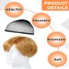 Jecery Halloween Deluxe Costume for Adult Fake Collar Detachable Dickey Collar Orange Square Neck Scarf Synthetic Short Wigs with Mesh Net Wig Caps Cosplay view 3