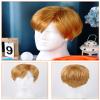 Jecery Halloween Deluxe Costume for Adult Fake Collar Detachable Dickey Collar Orange Square Neck Scarf Synthetic Short Wigs with Mesh Net Wig Caps Cosplay view 4