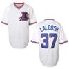 Bull Durham Baseball Jerseys,Crash Davis 8 Ebby Calvin 'Nuke' LaLoosh 37 Movie Baseball Shirt for Men White S-3XL (37-White,3X-Large) view 1