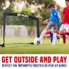 TGU Soccer Net, Kids Pop-up Soccer Goals for Backyard Football Practice & Training, Portable Set of 2, Black (NOS36340B02), 4 x 3 Ft view 2