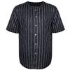 MESOSPERO Plain Button Down Blank Baseball Jersey Short Sleeve Hipster Hip Hop T Shirts (Large, Black-Stripe) view 2