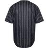 MESOSPERO Plain Button Down Blank Baseball Jersey Short Sleeve Hipster Hip Hop T Shirts (Large, Black-Stripe) view 3