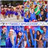 Sosation 36 Pcs Team Spirit Accessories, Cheerleading Pom Poms Hand Clappers Party Favors and Thunder Sticks Noise Makers for Sporting Events Football Baseball Cheering Essentials(Blue) view 4