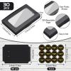 Crtiin 30 Pcs Jewelry Packaging Boxes 5.4"x3.4"x0.7" Cardboard Necklace Gift Boxes Bulk with Clear Window, Display Card and Thank You Stickers for Necklace, Earring, Bracelet, Ring(Black) view 2