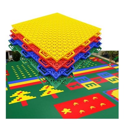 25CM Modular Interlocking Floor Tiles, Kindergarten Playground Colorful DIY Splicing Sports Floor, Anti-Skid and wear-Resistant (Color : Blue, Size : 16PCS)