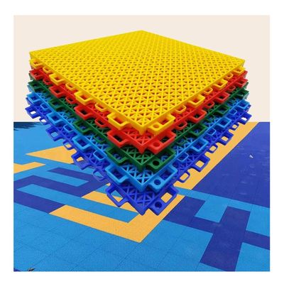 30.5CM Modular Interlocking Floor Tiles, Basketball Court Badminton Court Sports Floor, Kindergarten Playground Puzzle Floor (Color : Blue, Size : 1PCS)