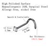BLESSMYLOVE 6pcs 18g 2.5mm Clear CZ 316L Surgical Steel Black Nose Rings Screw Nose Nostrial Piercing Body Jewerly ScrewNose Studs for Women 18 gauge 2.5mm Cubic Zirconia Stainless Steel Nose Rings view 2
