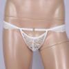 Fldy Men Hollow Out Strappy Sissy Briefs Lace Sheer Bowknot Gay Underwear Crossdress Lingerie Type E White One Size view 3