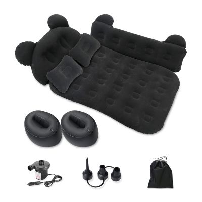 Ergocar Car Inflatable Air Mattress, Portable Car Travel Bed with Two Pillows, Sleep Inflatable Air Mattress with Air-Pump for Camping Travel, Hiking, Trip and Other Outdoor Activities