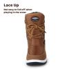 Apakowa Kids Boys Insulated Fur Winter Warm Snow Boots Toddler/Little Kid view 2