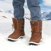 Apakowa Kids Boys Insulated Fur Winter Warm Snow Boots Toddler/Little Kid view 3