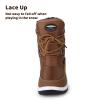 Apakowa Kids Boys Insulated Fur Winter Warm Snow Boots Toddler/Little Kid view 4