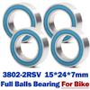4PCS 3802-2RS MAX Bearing 15x24x7mm Double Row Full Balls Bicycle Suspension Pivot Repair Parts 3802 2RS Ball Bearings Accessories view 3