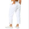 Soothfeel Women's Pants with 4 Pockets 7/8 Stretch High Waisted Sweatpants Travel Athletic Work Golf Pants for Women(White, Small) view 2