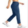 Soothfeel Women's Pants with 4 Pockets 7/8 Stretch High Waisted Sweatpants Travel Athletic Work Golf Pants for Women(Dark Blue, Medium) view 2