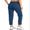 Soothfeel Women's Pants with 4 Pockets 7/8 Stretch High Waisted Sweatpants Travel Athletic Work Golf Pants for Women(Dark Blue, Medium) view 3