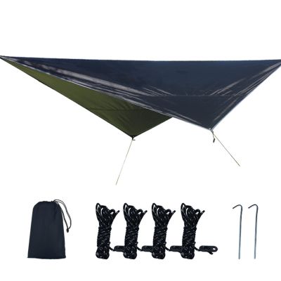 XIANGBINXUAN Tent Tarps Camping Waterproof and Lightweight Tent Tarp, Premium Tarp Tent Shelter UV Protection Lightweight PU 3000mm Waterproof Ripstop Fabric for Traveling Backpack (Black Rhombus)