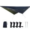 XIANGBINXUAN Tent Tarps Camping Waterproof and Lightweight Tent Tarp, Premium Tarp Tent Shelter UV Protection Lightweight PU 3000mm Waterproof Ripstop Fabric for Traveling Backpack (Black Rhombus) view 1