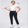 Soothfeel Women's Pants with 4 Pockets 7/8 Stretch High Waisted Sweatpants Travel Athletic Work Golf Pants for Women(Black Leopard, X-Small) view 3