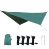 XIANGBINXUAN Tent Tarps Camping Waterproof and Lightweight Tent Tarp, Premium Tarp Tent Shelter UV Protection Lightweight PU 3000mm Waterproof Ripstop Fabric for Traveling Backpack (Green Rhombus) view 1