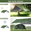 XIANGBINXUAN Tent Tarps Waterproof Camping Tarp, Rain Fly Tarp Tent Camping Shelter Windproof UV Protection Portable Including Tent Stakes and Carry Bag for Camping Backpacking Hiking (Black) view 3