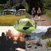 XIANGBINXUAN Tent Tarps Waterproof Camping Hammock Tarp, Premium Lightweight Waterproof Camping Shelter with Complete Accessories UV Protection Hammock Shelter for Hiking Picnic Outdoor (Black) view 4