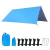 XIANGBINXUAN Camping Tent Tarp Tent Tarps Waterproof, Lightweight Waterproof Camping Shelter Gear and Accessories UV Protection Premium Ripstop Oxford for Backpacking Hiking Traveling (Blue) view 1