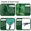 XIANGBINXUAN Tent Tarps Camping Waterproof and Lightweight Tent Tarp, Premium Tarp Tent Shelter UV Protection Lightweight PU 3000mm Waterproof Ripstop Fabric for Traveling Backpack (Blue Rhombus) view 2