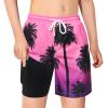 Boys Swim Trunks with Boxer Brief Liner Compression Swim Shorts Quick Dry Bathing Suit Swimwear 5-20 Years view 2