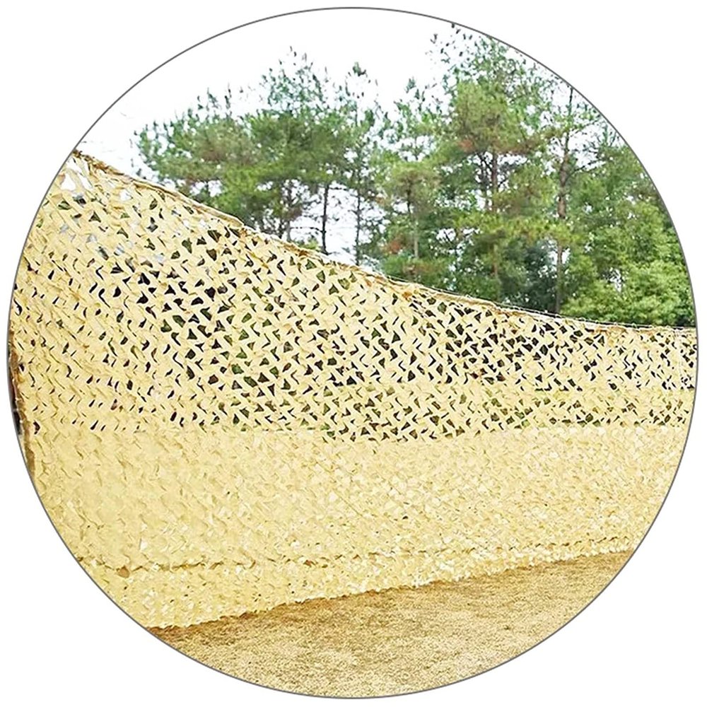 Hide Military Camo Netting, Tear Resistant Camouflage Net Beige, Breathable Camouflage Mesh, for Garden Camping Sunshade Decoration (Size : 1.5X2m/4.9X6.6ft)
